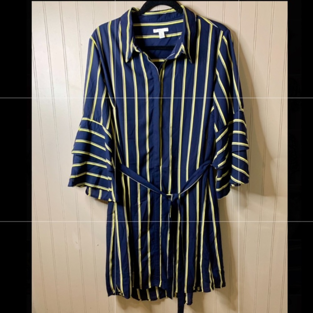 Navy and Yellow Dress